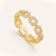 Diamond Chain Ring - 18k Gold (Demi Fine)