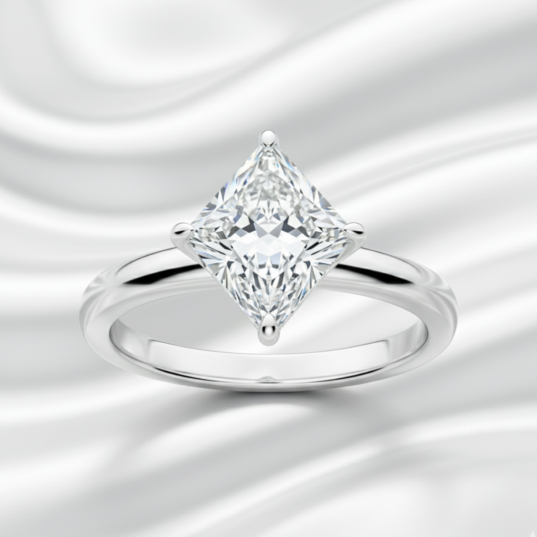 Princess Cut Quartz Ring