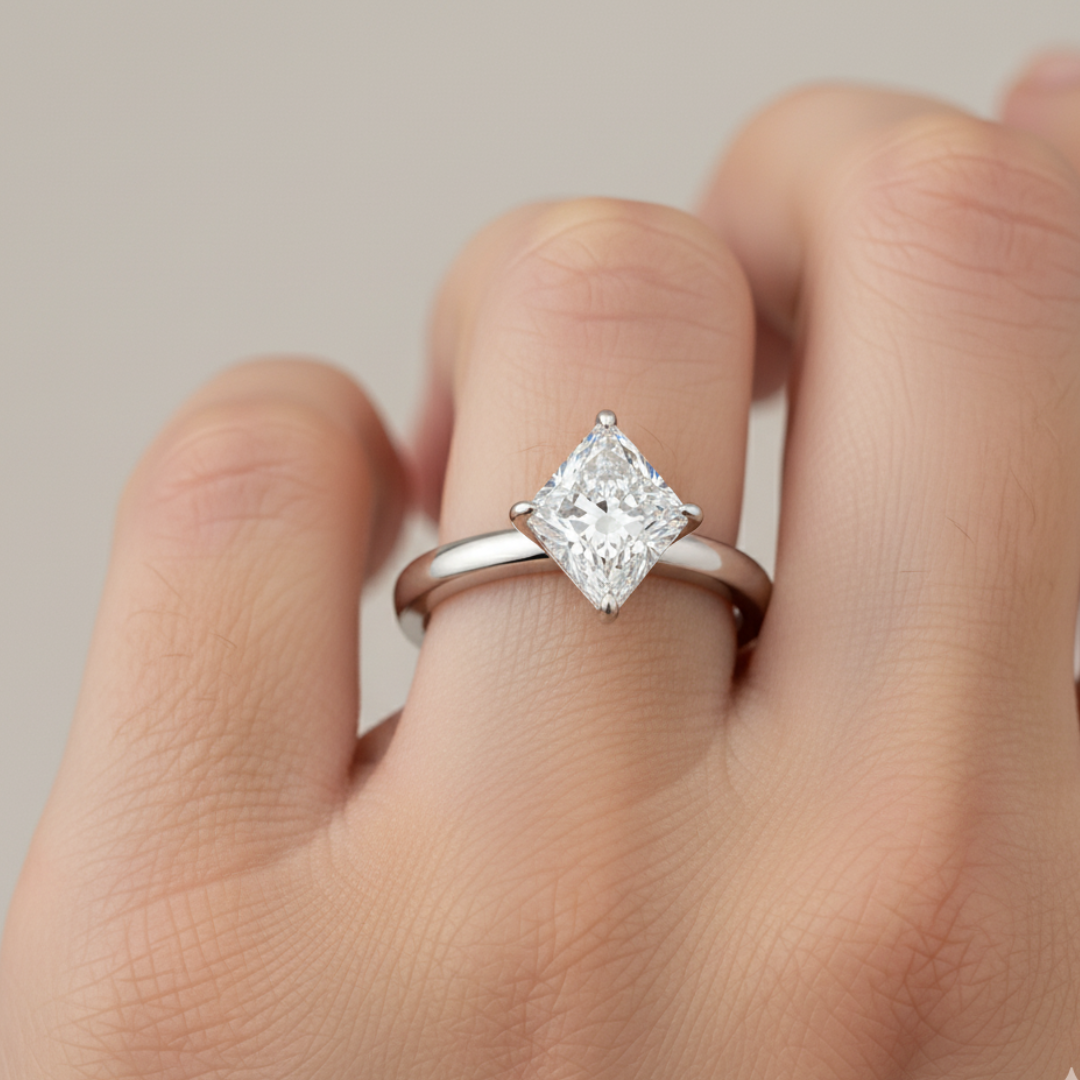 Princess Cut Quartz Ring