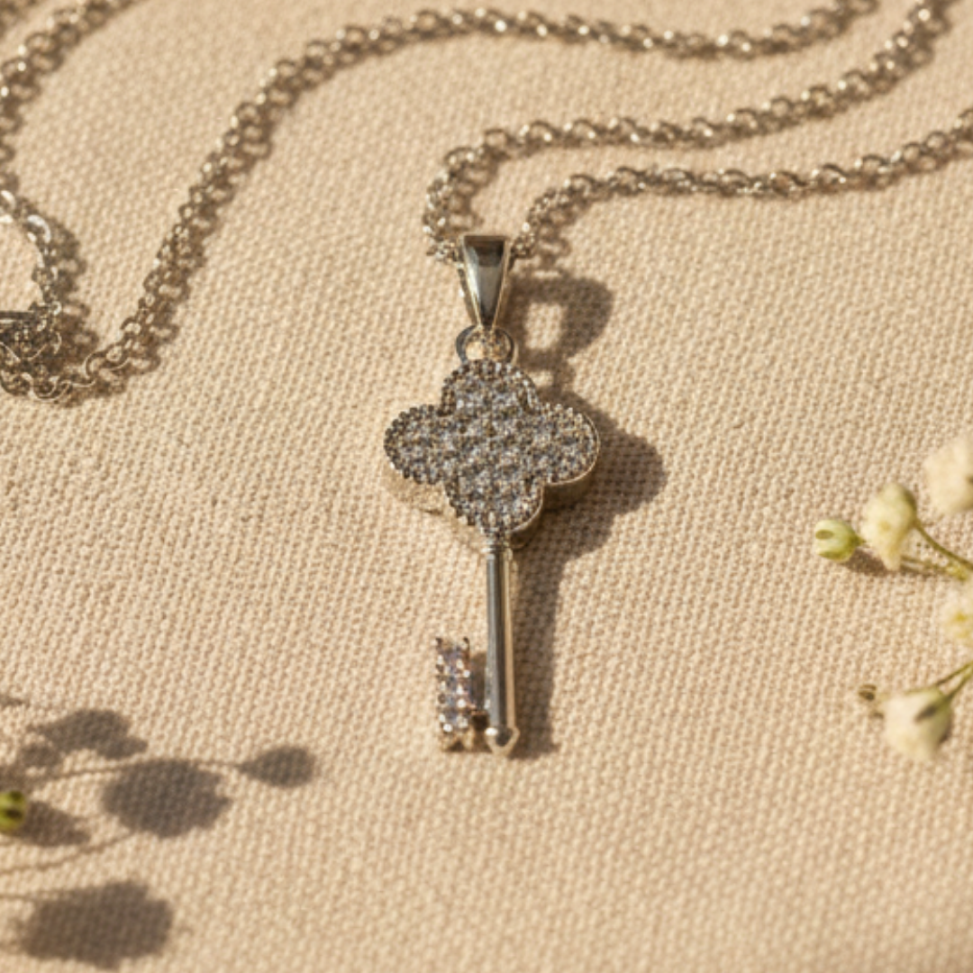 Key to Heart Classic Zircon Diamond Necklace
