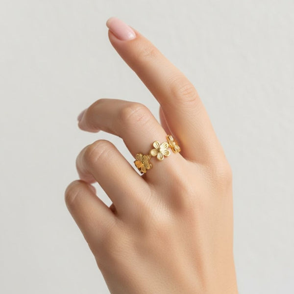 18K Gold-Plated Blossom Ring