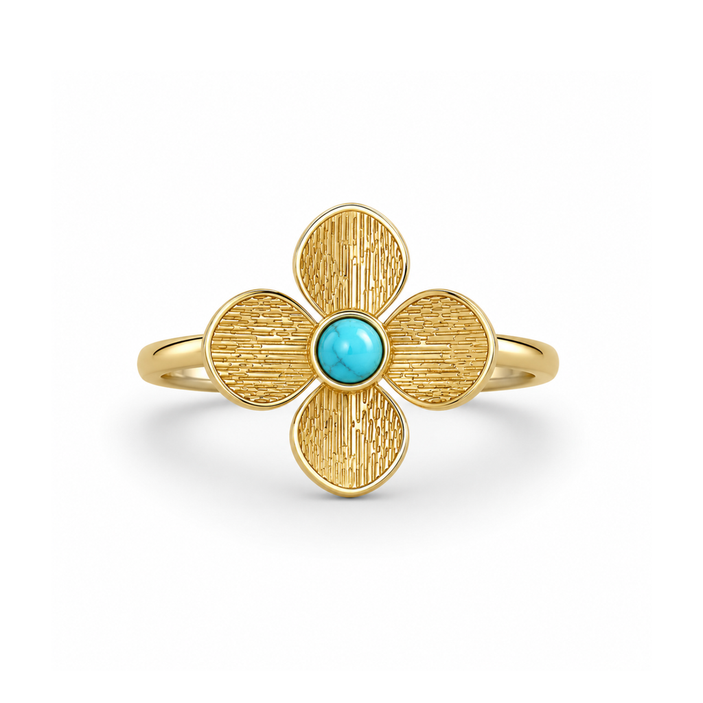 Turquoise Flower Ring