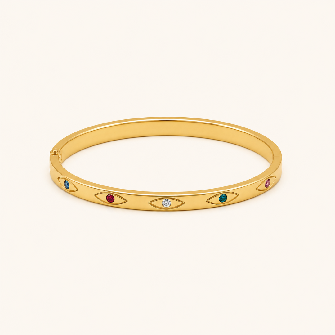 Gem Eye Kada - 18k Gold (Demi Fine)
