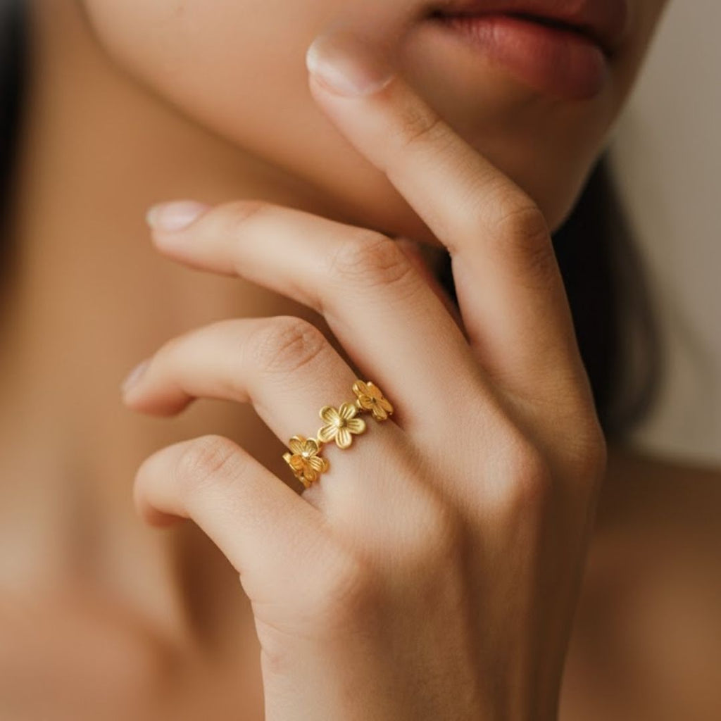 18K Gold-Plated Blossom Ring