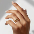 Orbit Lines Ring - 18k Gold (Demi Fine)