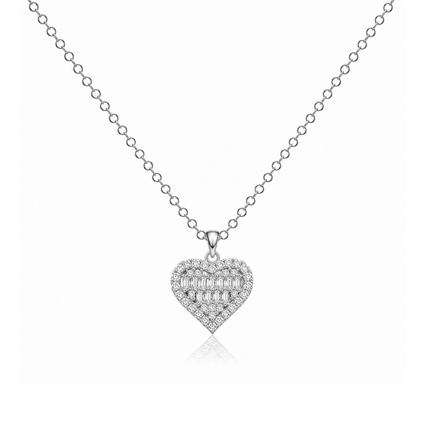 Radiant Pave Heart Necklace