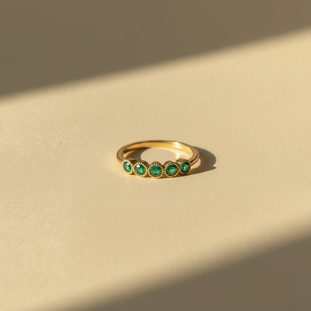 Green Zircon Bloom Ring