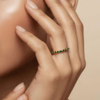 Green Stone Band - 18k Gold (Demi Fine)