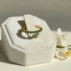 Green Stone Band - 18k Gold (Demi Fine)