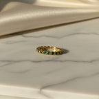 Green Stone Band - 18k Gold (Demi Fine)