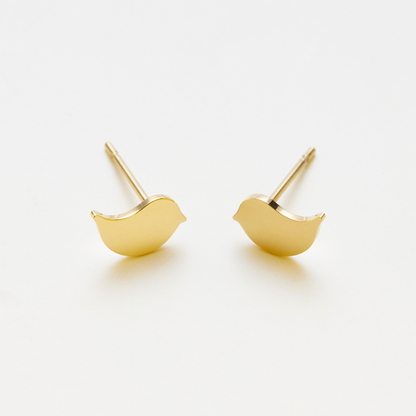 Chirpy Canary Gold Earrings