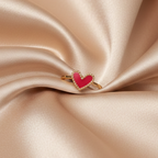 Scarlet Heart Ring - 18k Gold (Demi Fine)
