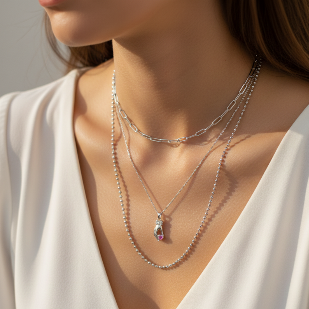 Hand of Grace Layered Necklace