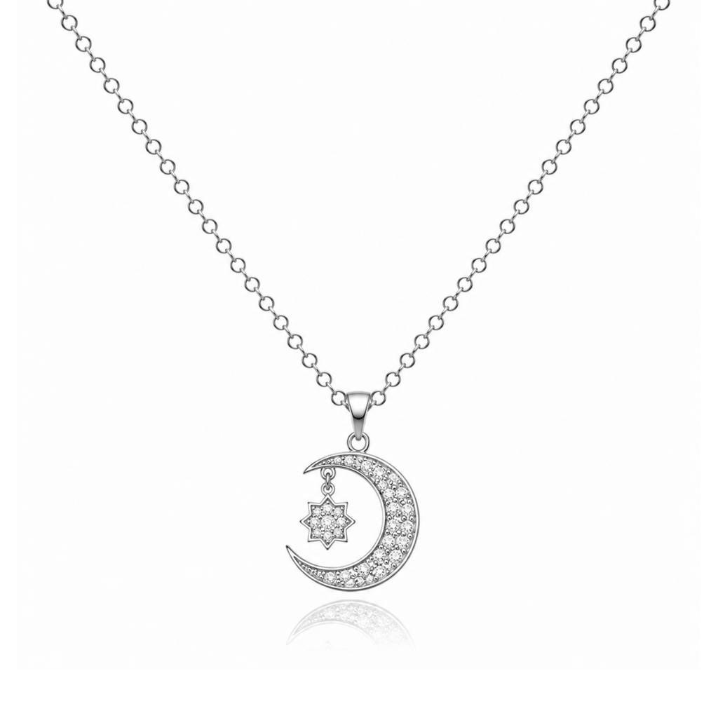 Crescent Moon And Star Necklace