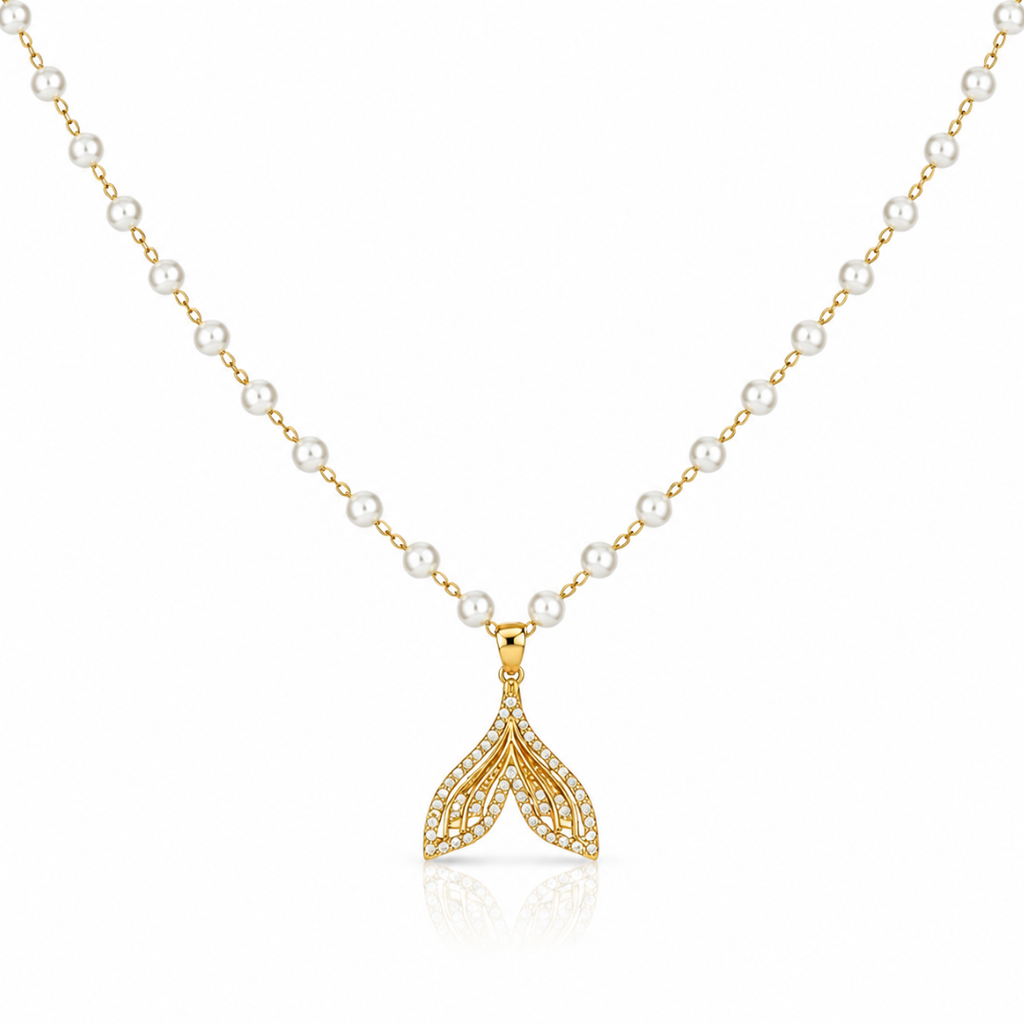 Pearl Angel Wing Necklace
