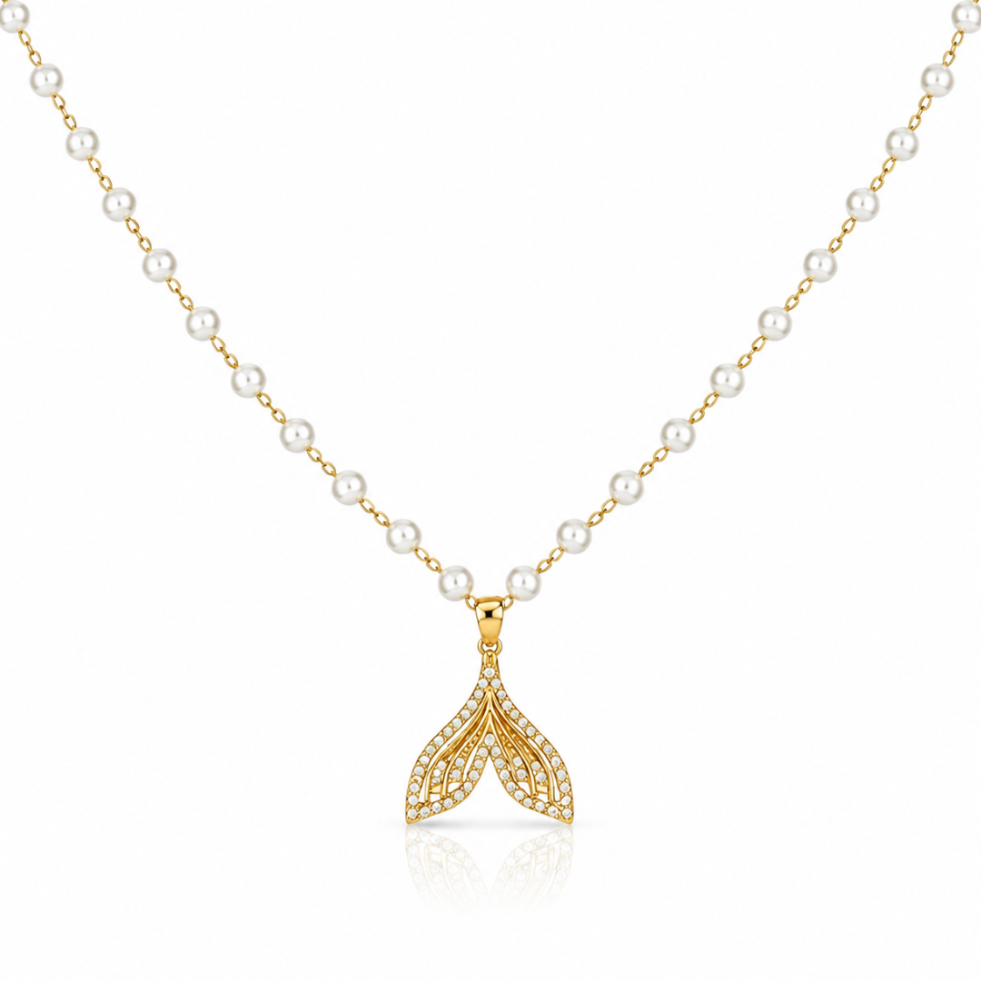 Pearl Angel Wing Necklace