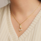 18k Gold Plated Rose Pendant Necklace
