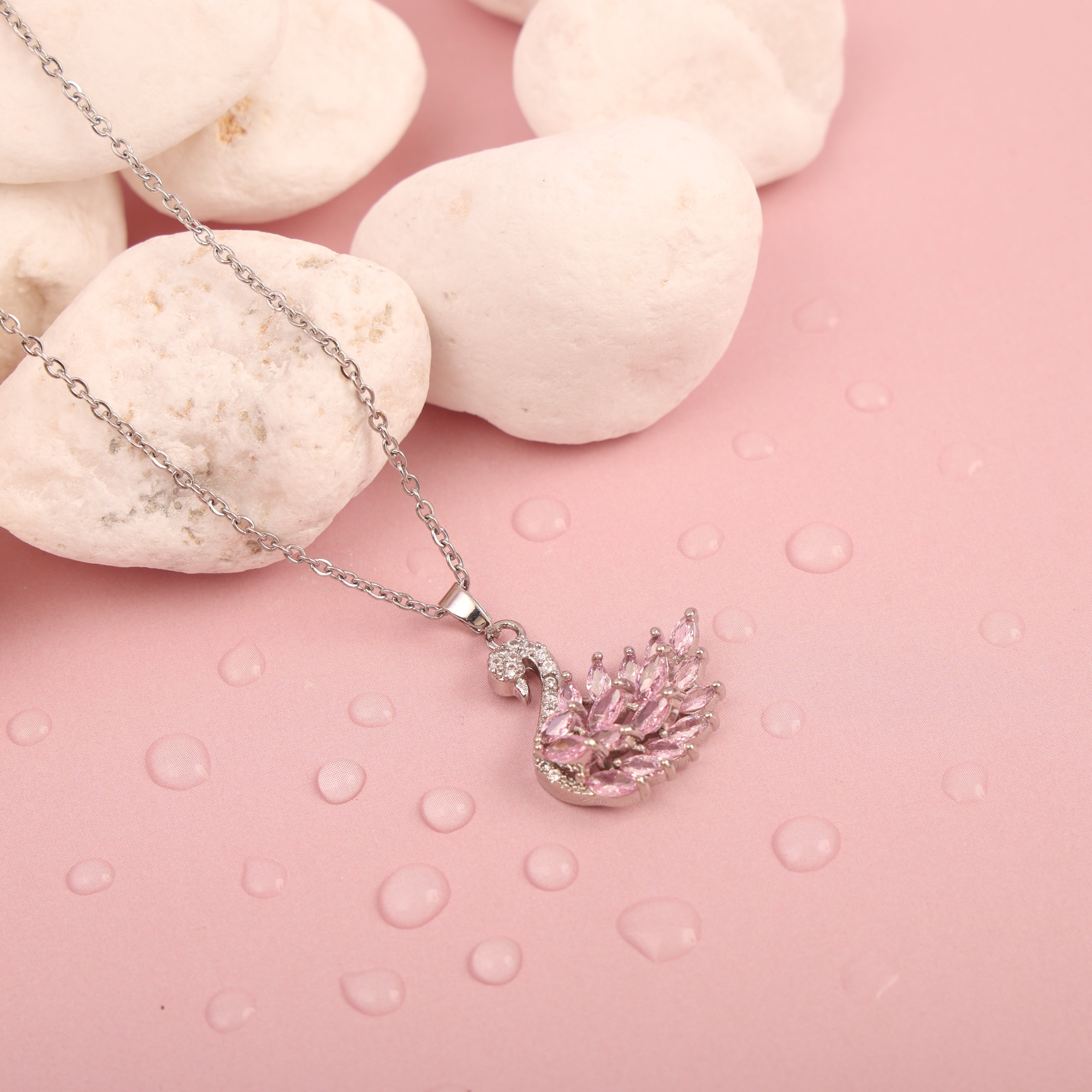 Crimson Swan Necklace