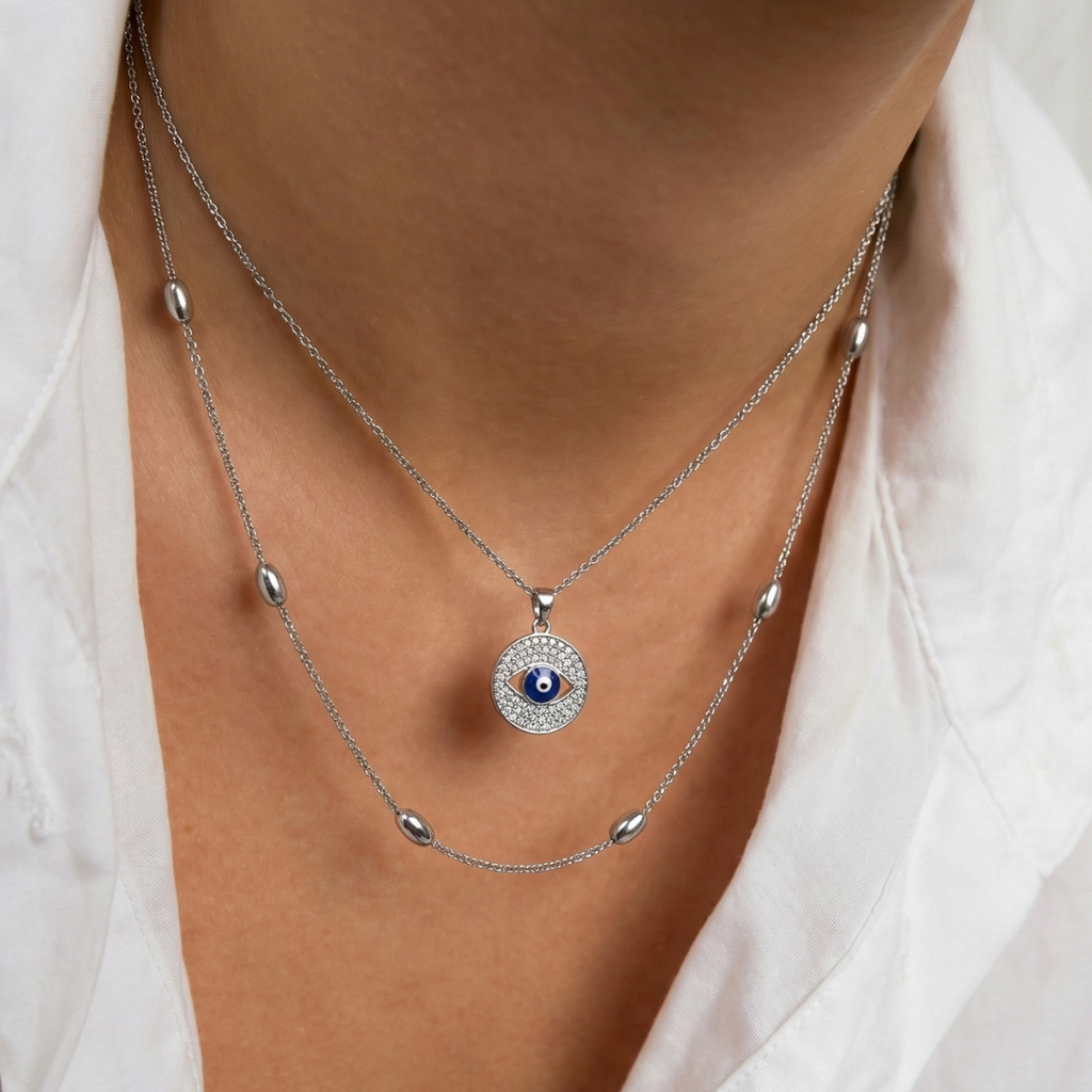 TwoTone Layered Necklace