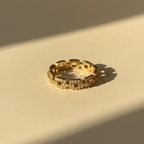 Diamond Chain Ring - 18k Gold (Demi Fine)