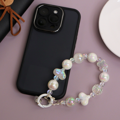 Pearly white mobile charm