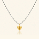 Golden Heart Necklace - Two toned (Demi Fine)