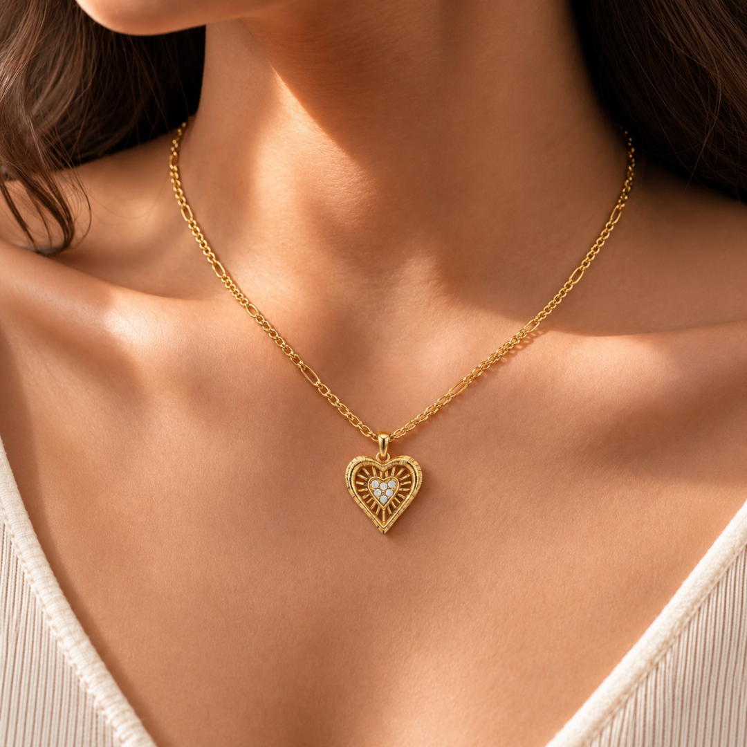 Halo Heart Necklace