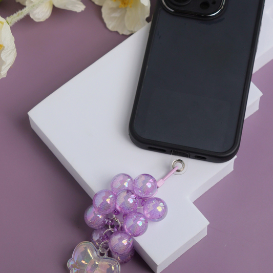 Purple Crystal Clear Magic Mobile Charm