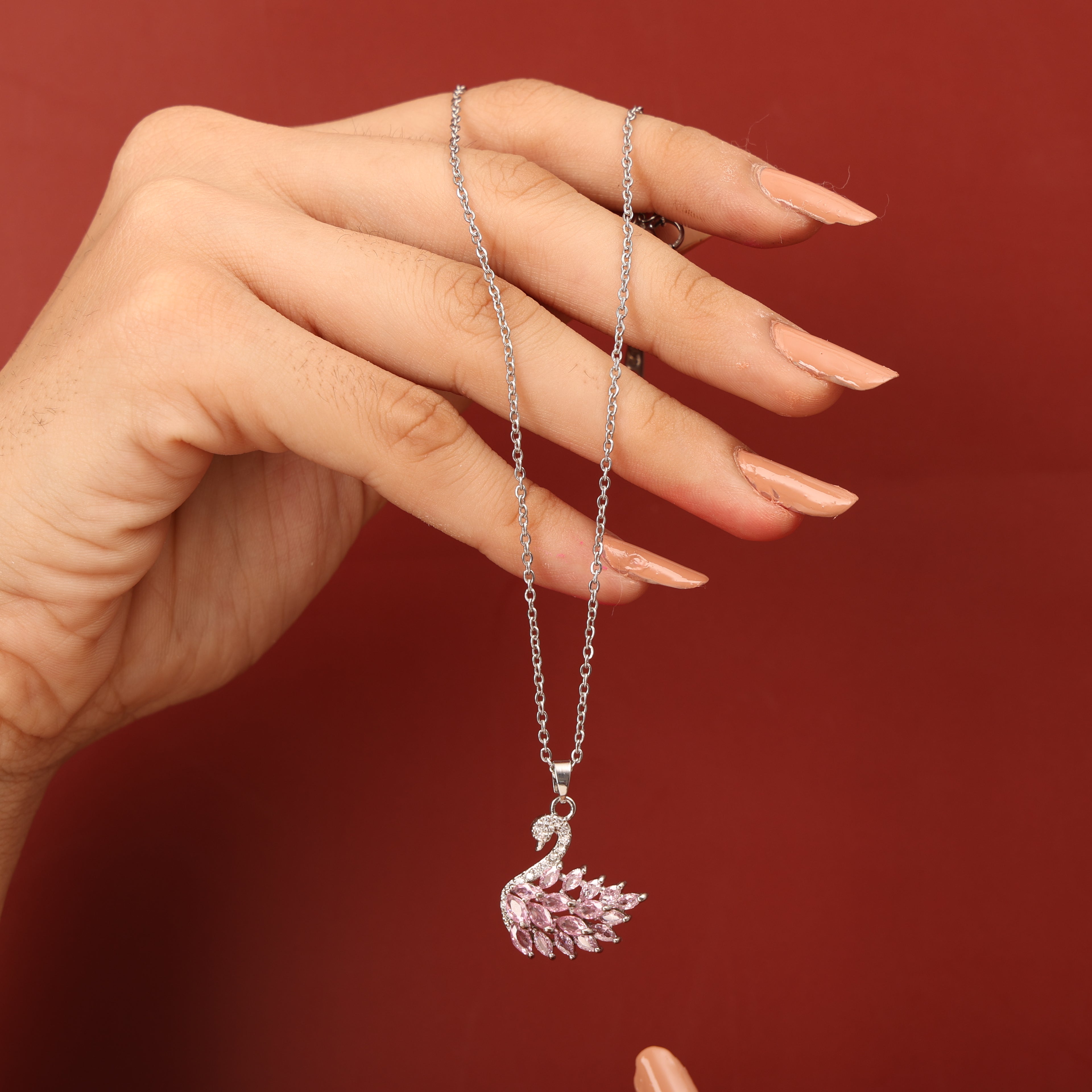 Crimson Swan Necklace