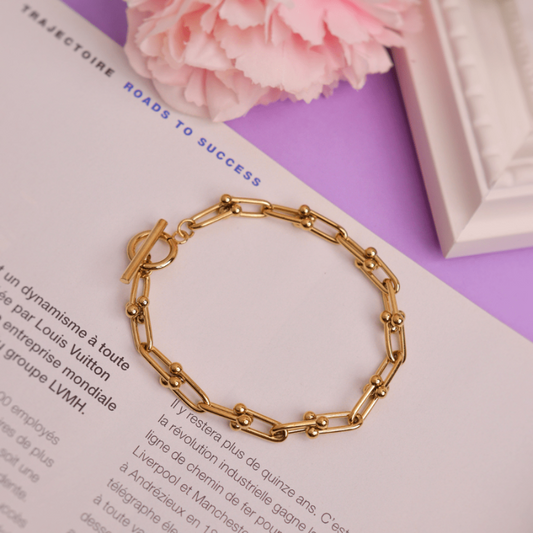 18K Gold Plated Radiant Chain Bracelet