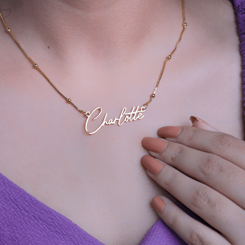 Italics Name Necklace
