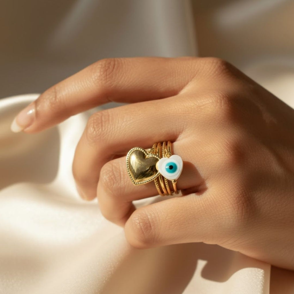 Lucky Heart Charm Ring