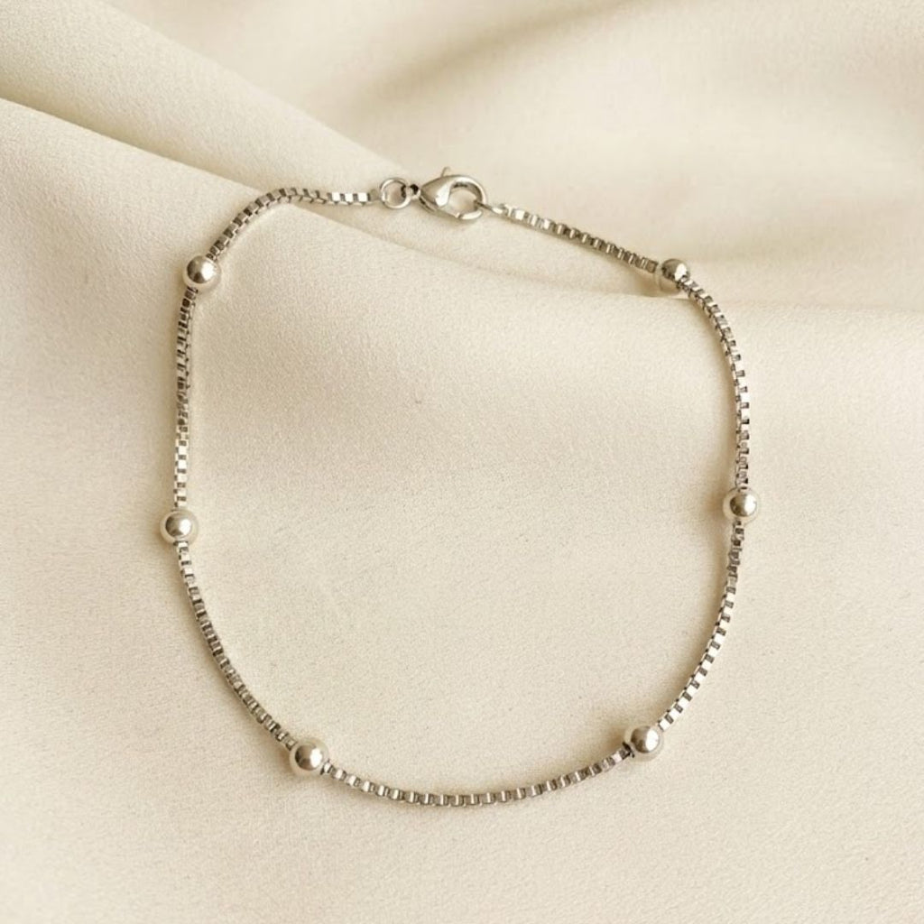 Elegant Moon Beads Anklet