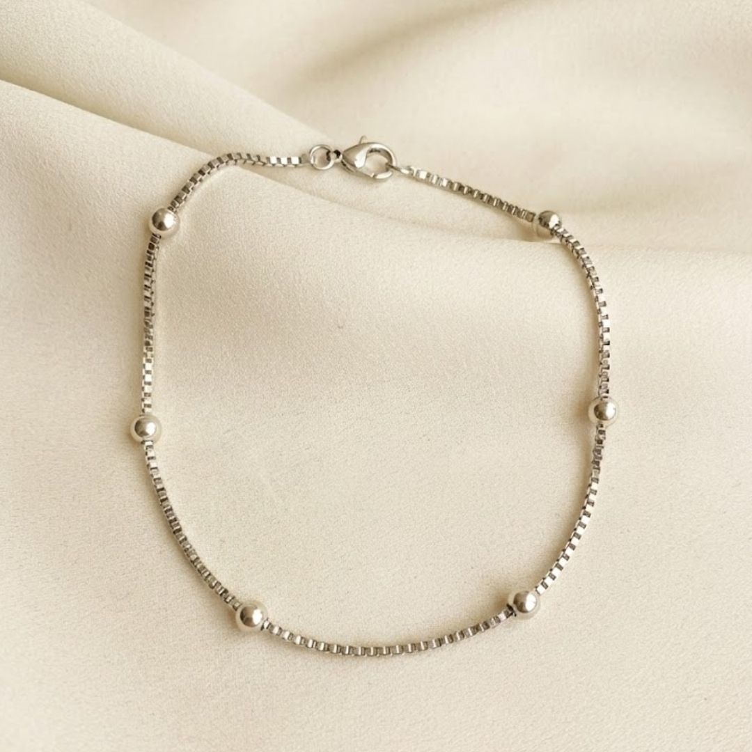 Elegant Moon Beads Anklet