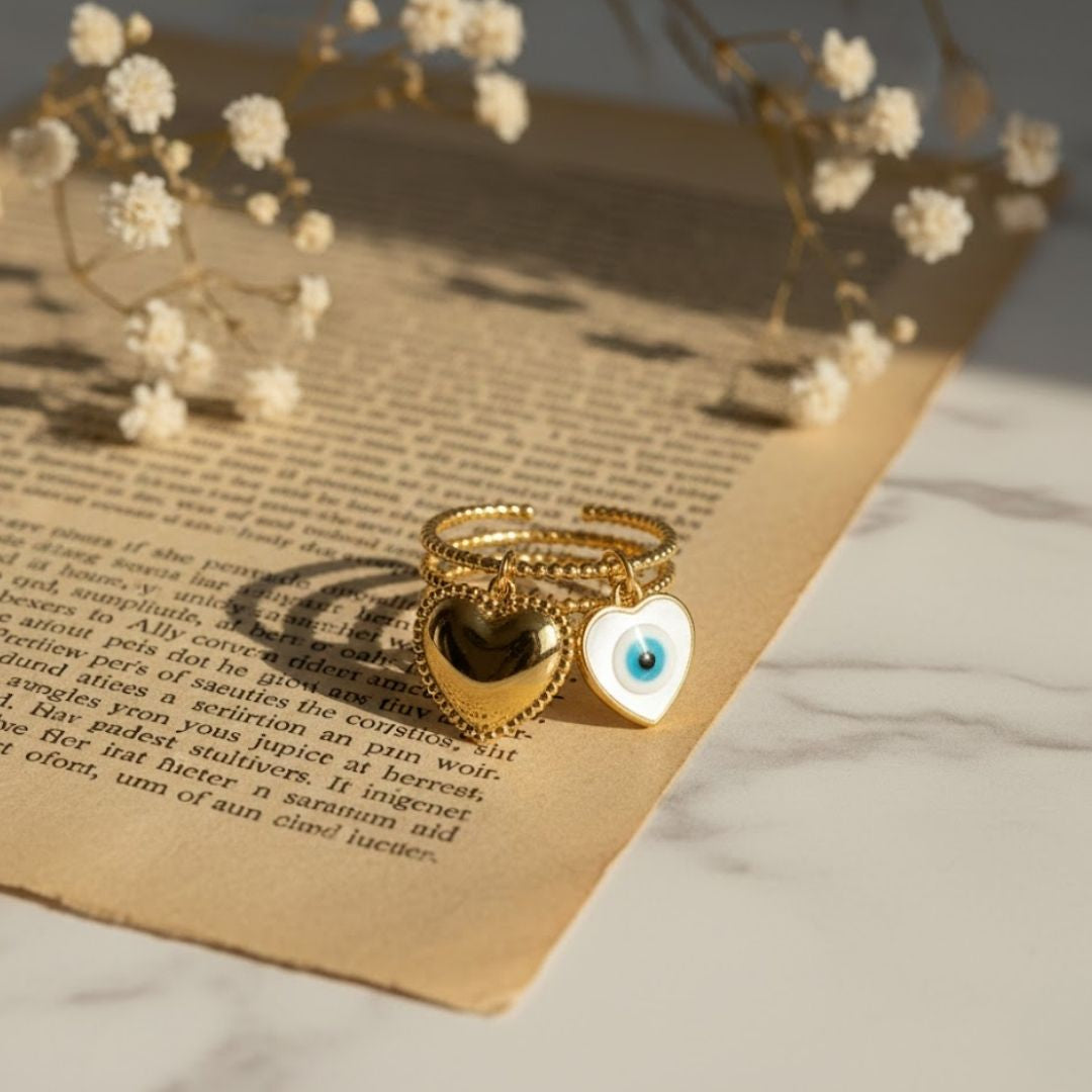 Lucky Heart Charm Ring