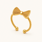 Twisted Bow Ring - 18k Gold (Demi Fine)