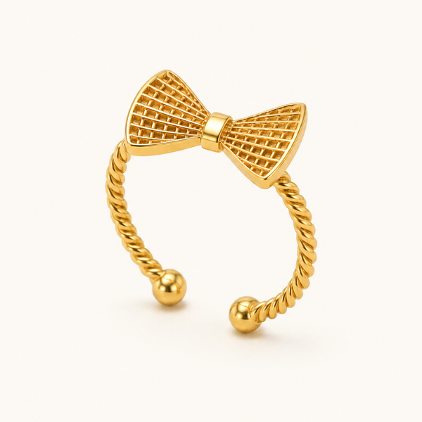 Twisted Bow Ring - 18k Gold (Demi Fine)