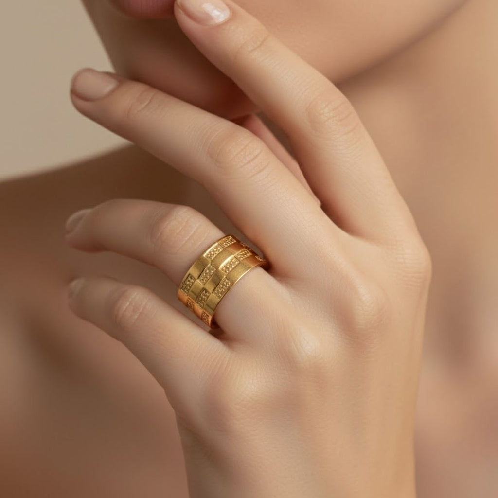 Geometric Weave Ring