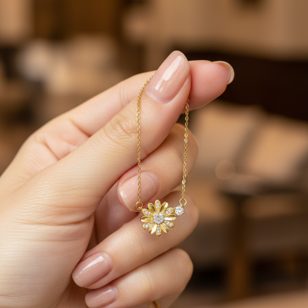Eternal Daisy Flower Necklace