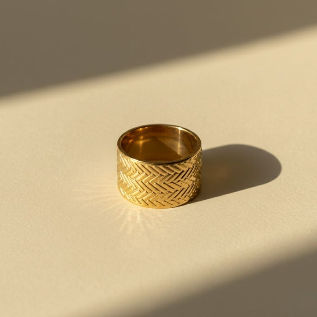 Herringbone Chevron Ring