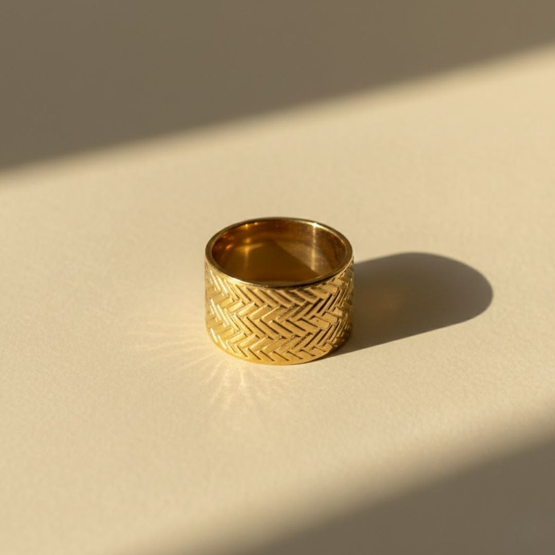 Herringbone Chevron Ring