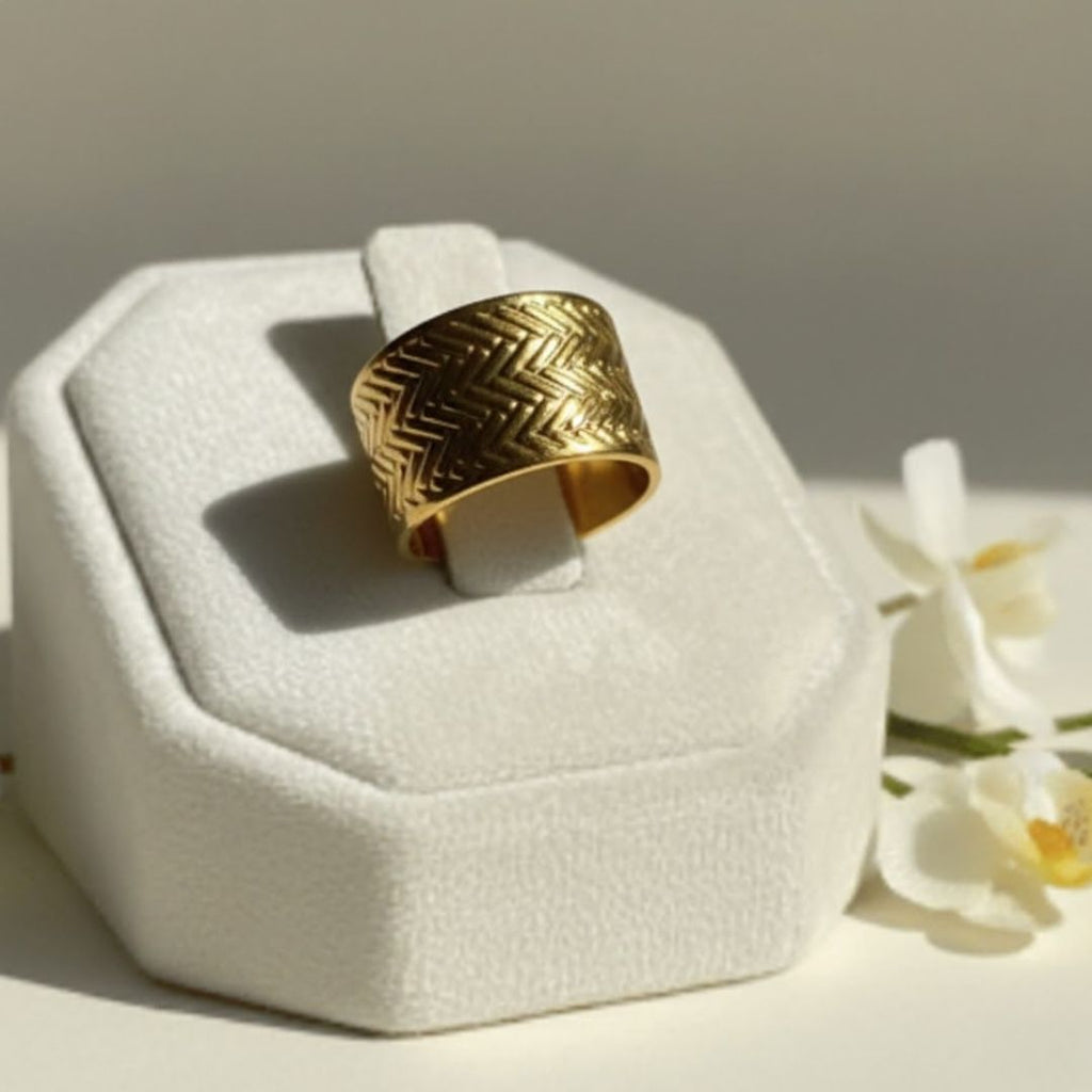 Herringbone Chevron Ring
