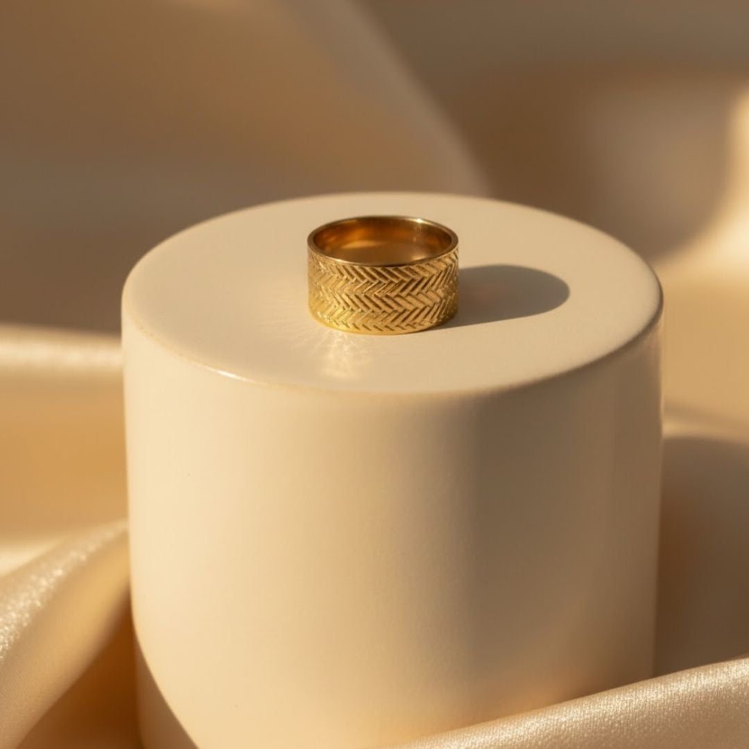 Herringbone Chevron Ring