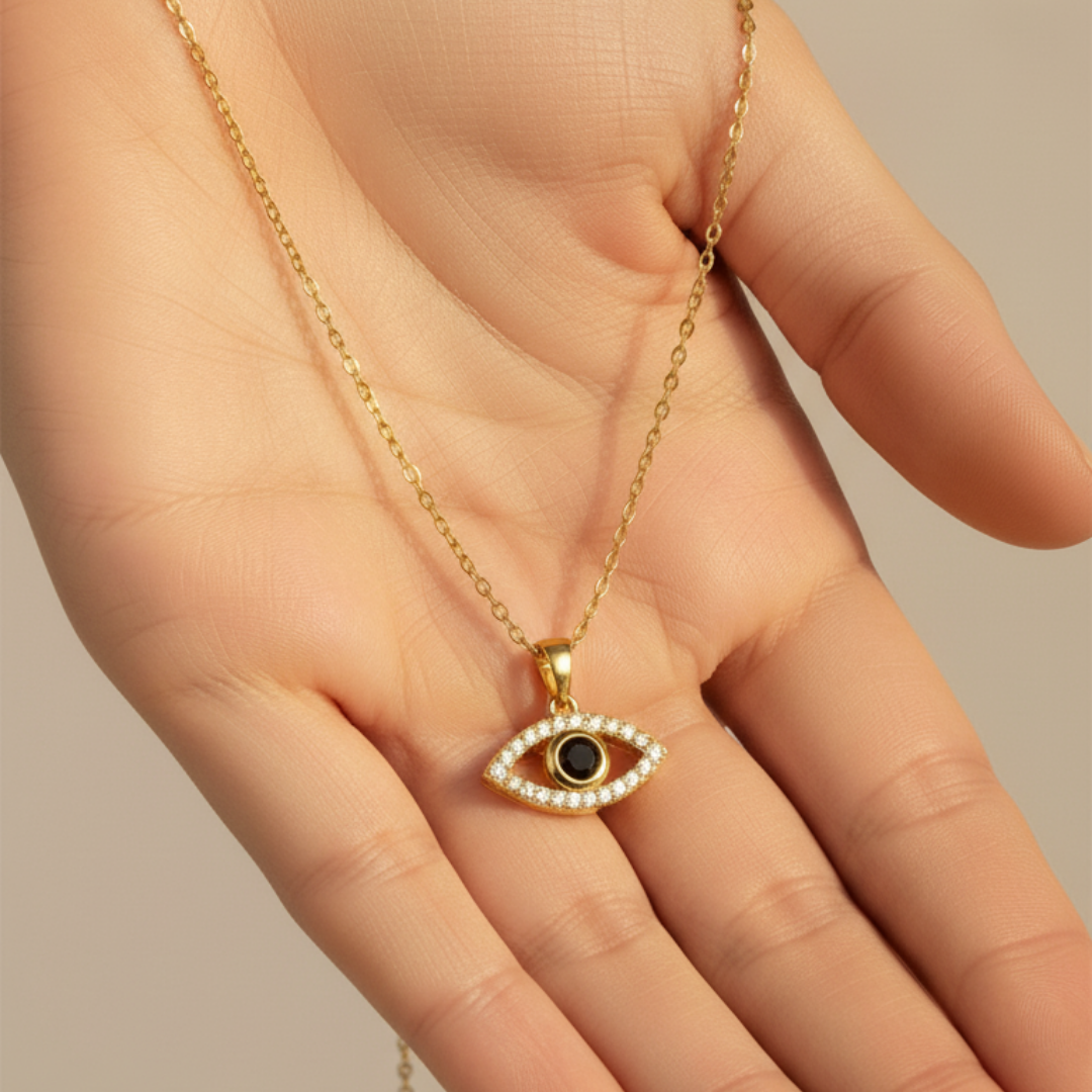 Evil Eye Zircon Diamond Necklace