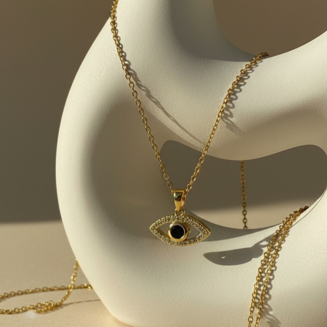 Evil Eye Zircon Diamond Necklace