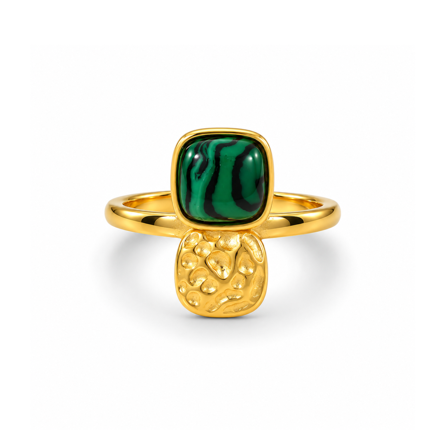 Tiger Eye Malachite Ring