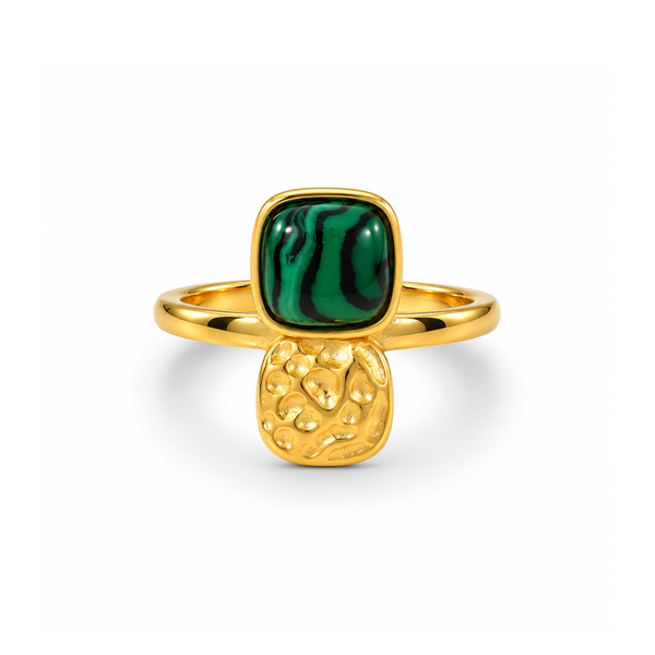 Tiger Eye Malachite Ring