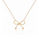 18k Gold Plated Opulent Ribbon Bow Necklace