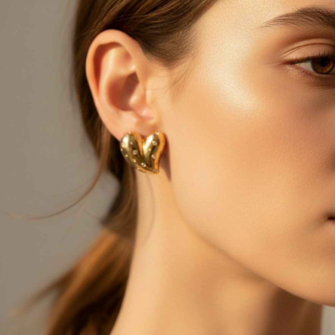 Gold Bobbles Earring