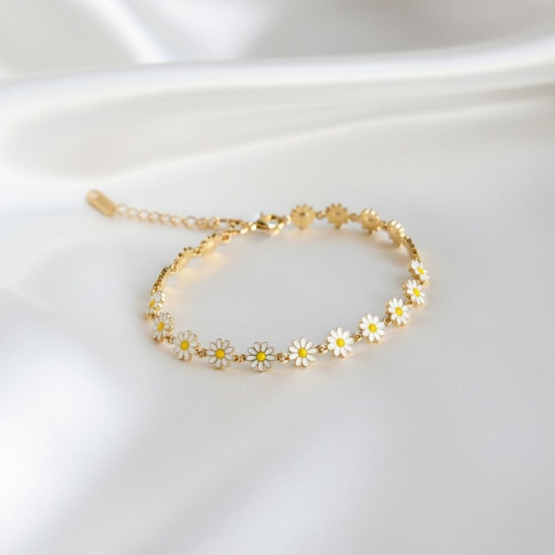 Yellow Daisy Style Bracelet